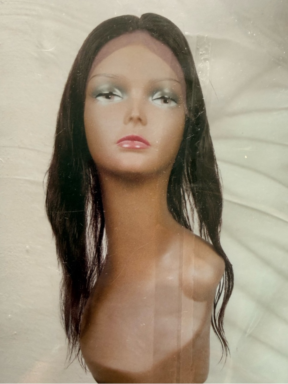 Natural Black Long Straight Wig with Center Part